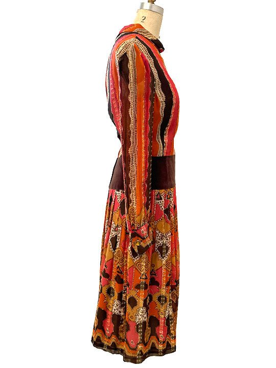 70s midi dress 70's DAZZELING MIDI DRESS