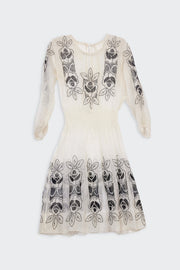 Embroidered Vintage Dress - Burning Torch Online Boutique