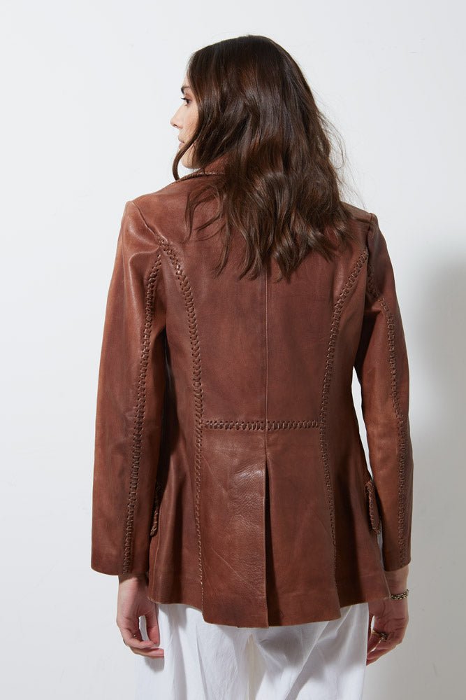 VINTAGE BROWN LEATHER JACKET – Burning Torch Online Boutique