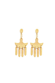 CLEOPATRA GOLD FRINGE DROP EARRINGS - Burning Torch Online Boutique