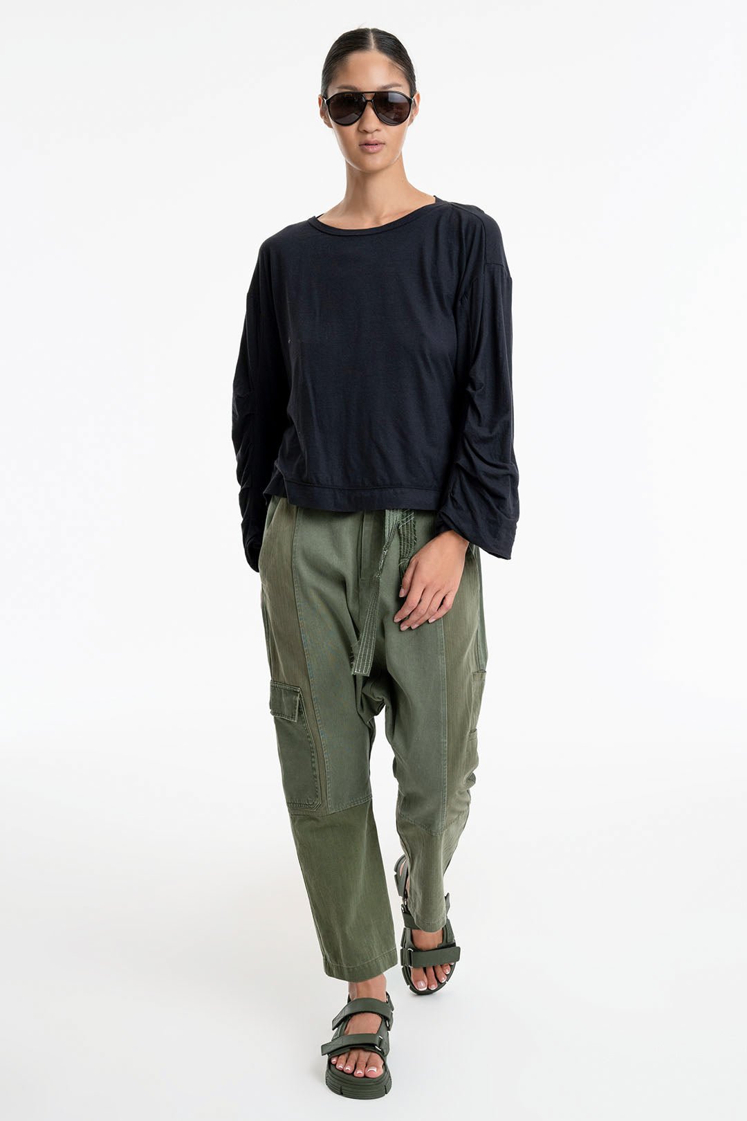 LOVE NOT WAR DROP CROTCH PANT, ARMY – Burning Torch Online Boutique