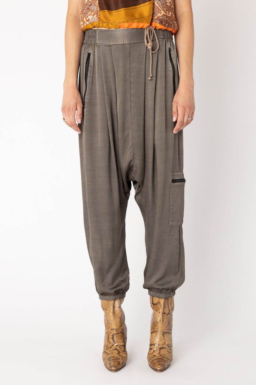 HANOVER DROP CROTCH PANT, ARMY