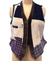 30's FRENCH VINTAGE WORKWEAR CORDUROY VEST - Burning Torch Online Boutique