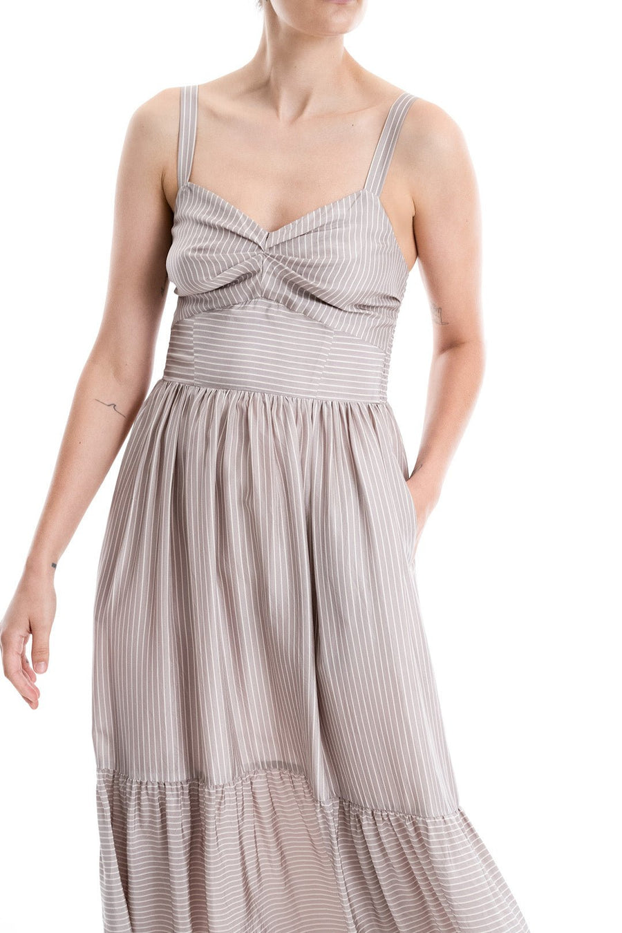 AGNES MAXI DRESS, TAUPE - Burning Torch Online Boutique