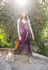 ALICE UPCYCLED SCARVES BARE MIDI DRESS, MULTI SAMPLE - Burning Torch Online Boutique