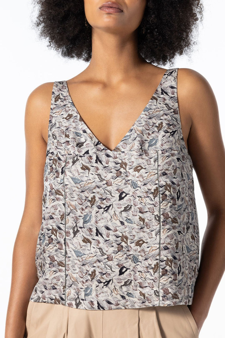 BITSI V NECK TANK, MULTI - SAMPLE 72087 - Burning Torch Online Boutique