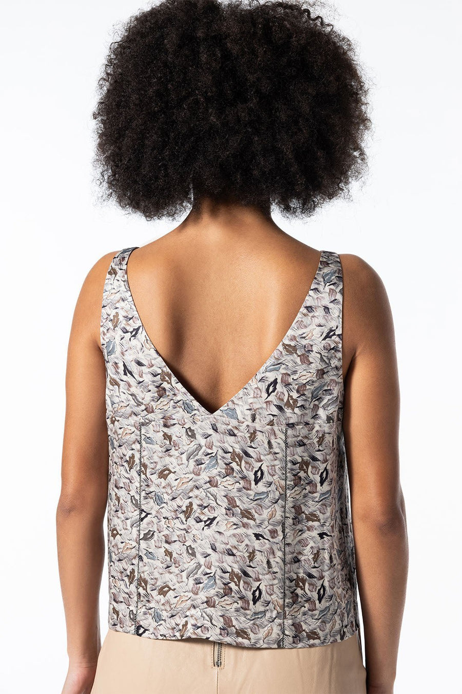 BITSI V NECK TANK, MULTI - SAMPLE 72087 - Burning Torch Online Boutique