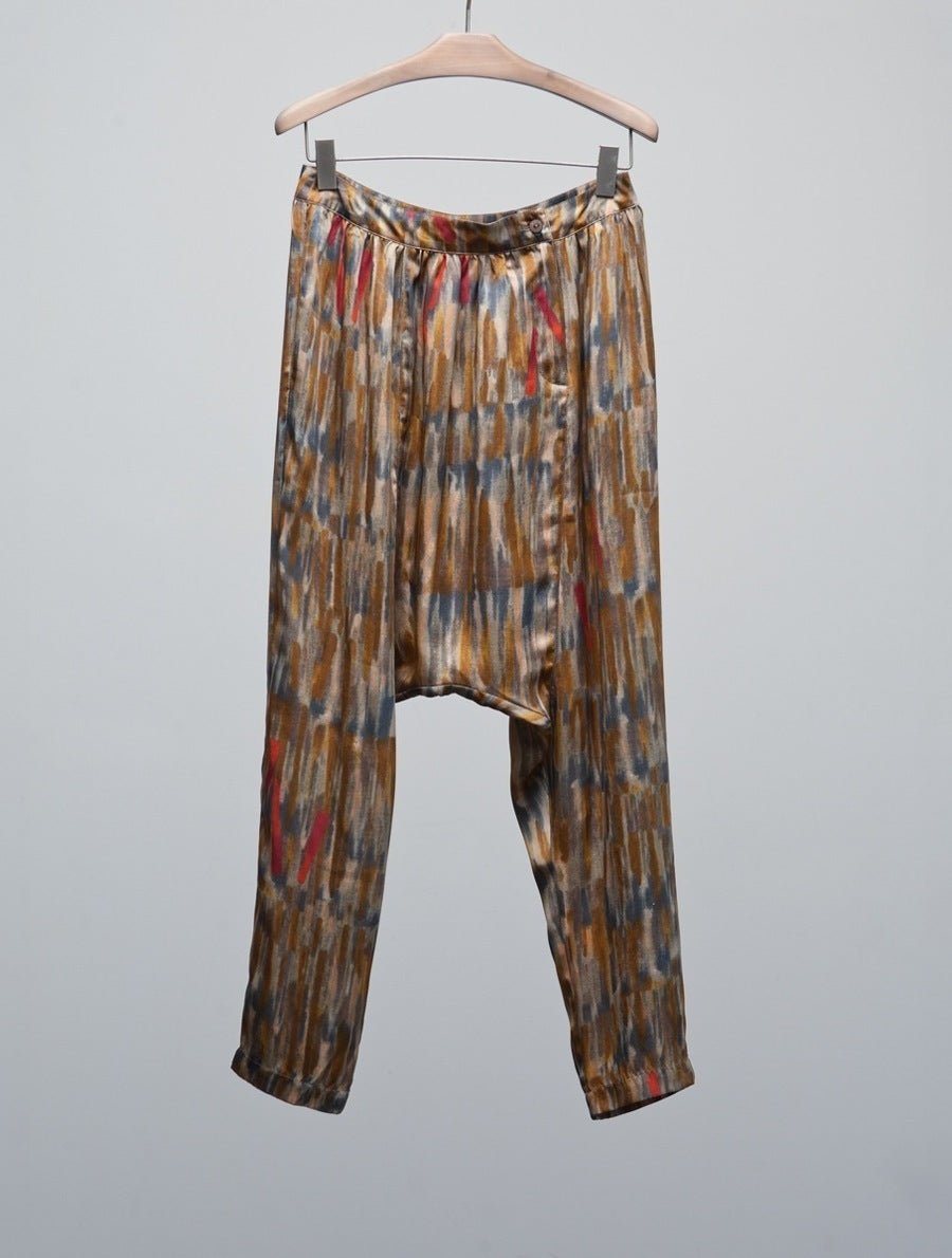 CHIASMA DROP CROTCH PANTS, SAMPLE, MULTI - Burning Torch Online Boutique