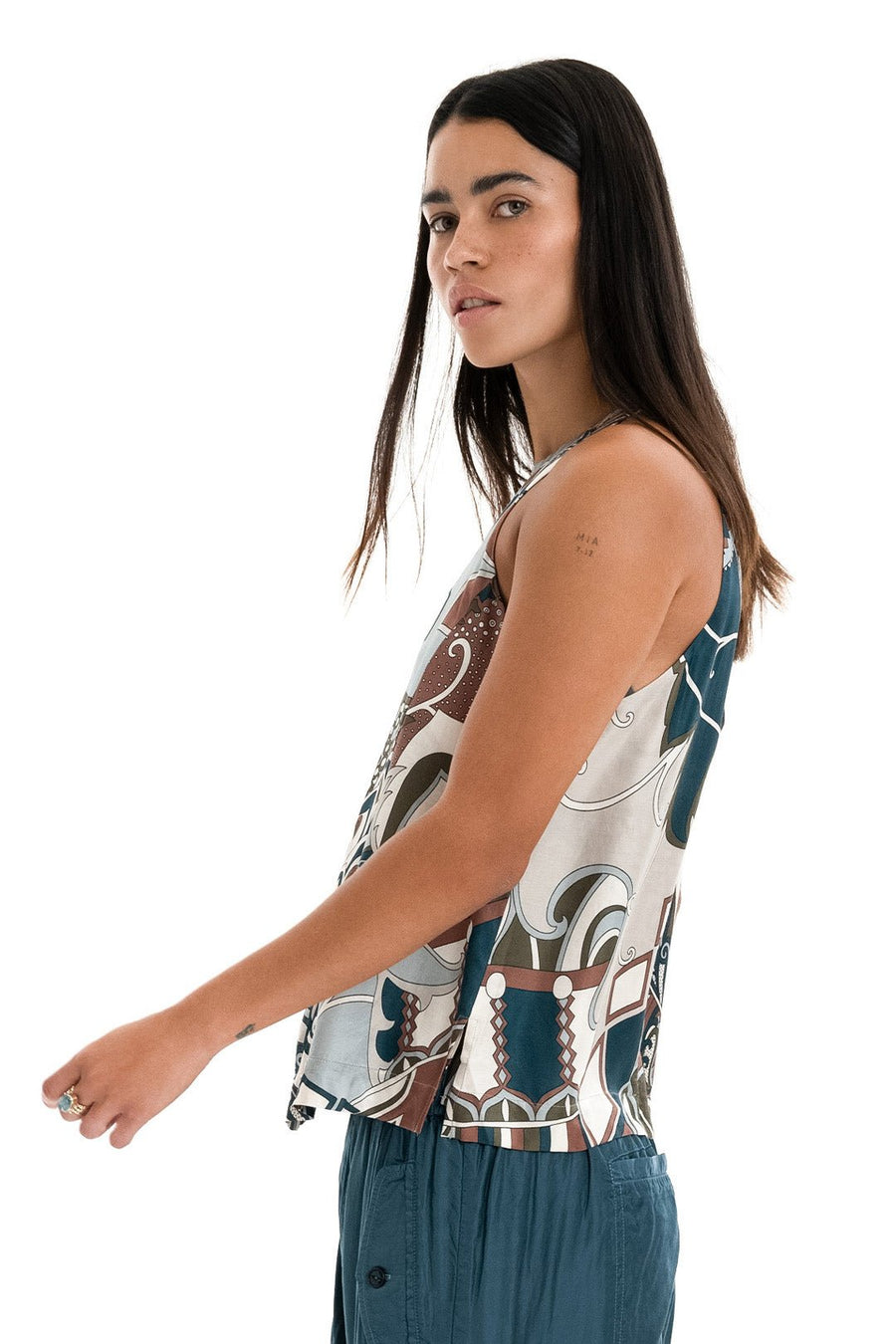 DAHLIA SLEEVELESS TOP, MULTI - Burning Torch Online Boutique
