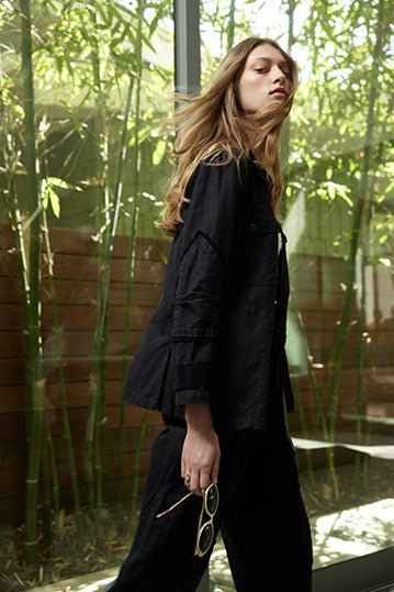 DOJO WORKWEAR JACKET, BLACK - SAMPLE - Burning Torch Online Boutique