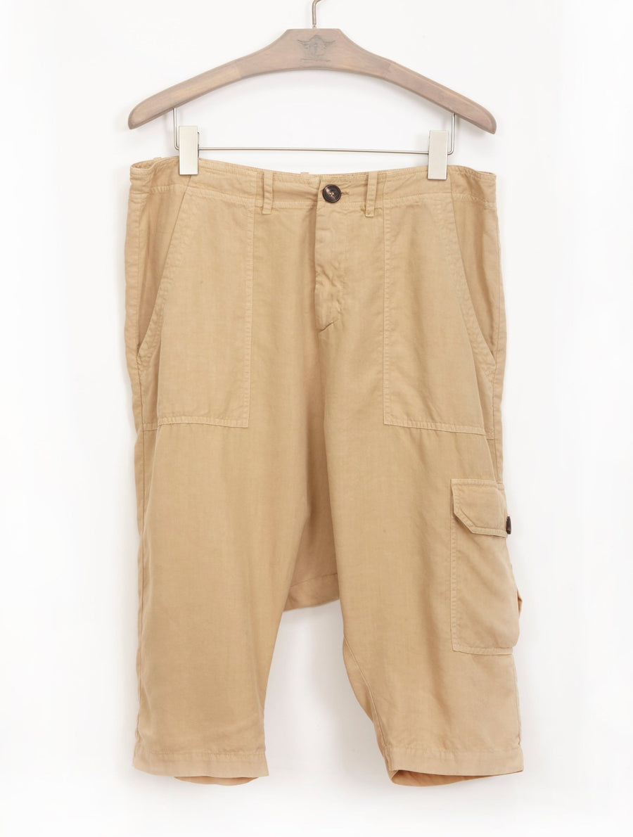 DRIFTER DROP CROTCH PANTS, SAMPLE, KHAKI - Burning Torch Online Boutique