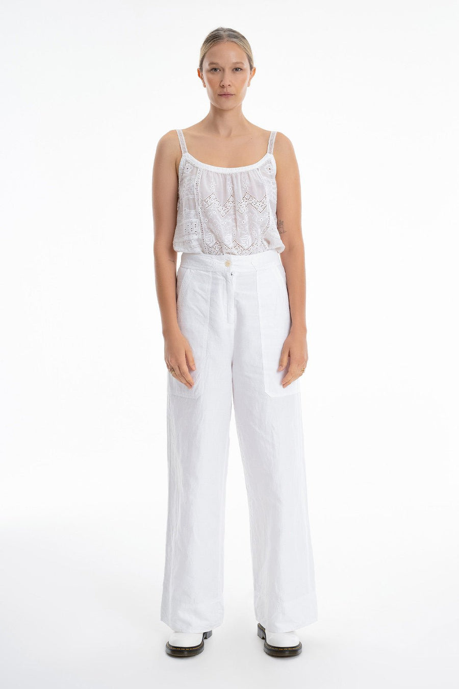 ELLIOT WIDE PANT, WHITE - Burning Torch Online Boutique