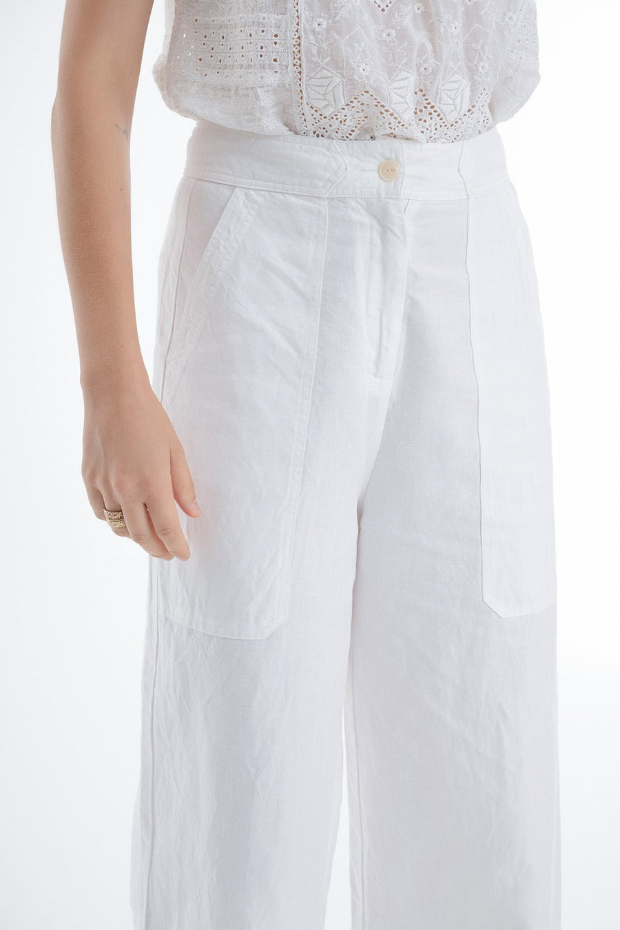ELLIOT WIDE PANT, WHITE - Burning Torch Online Boutique
