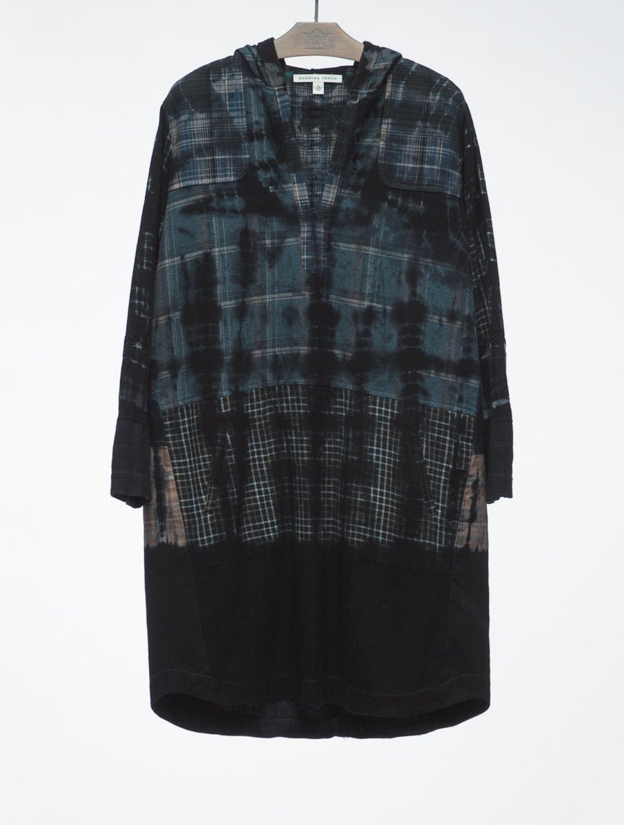 KETCHIKAN UPCYCLED COTTON PONCHO , MULTI, SAMPLE - Burning Torch Online Boutique