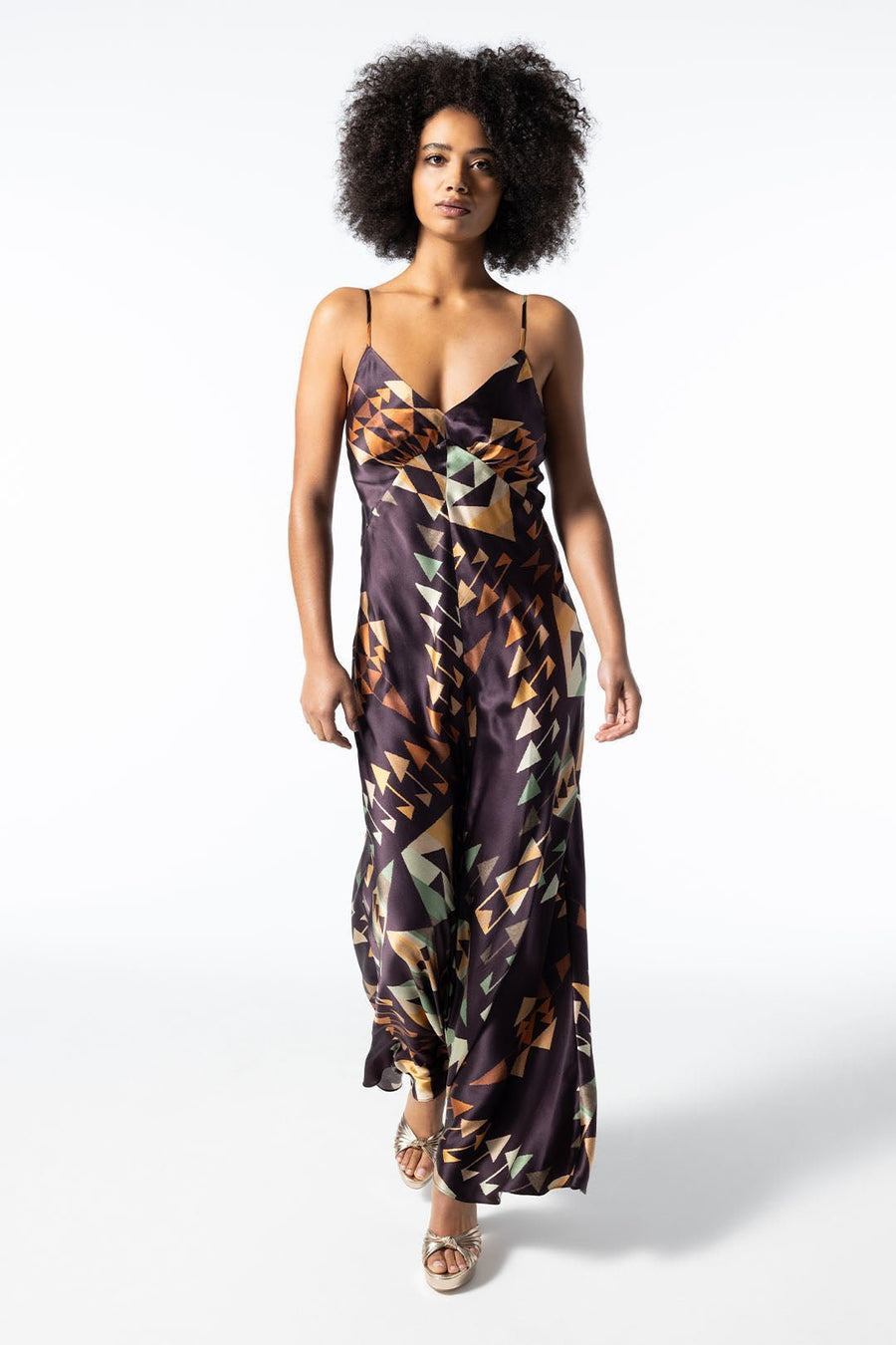 LABYRINTH BIAS MAXI DRESS SAMPLE 30580, MULTI - Burning Torch Online Boutique