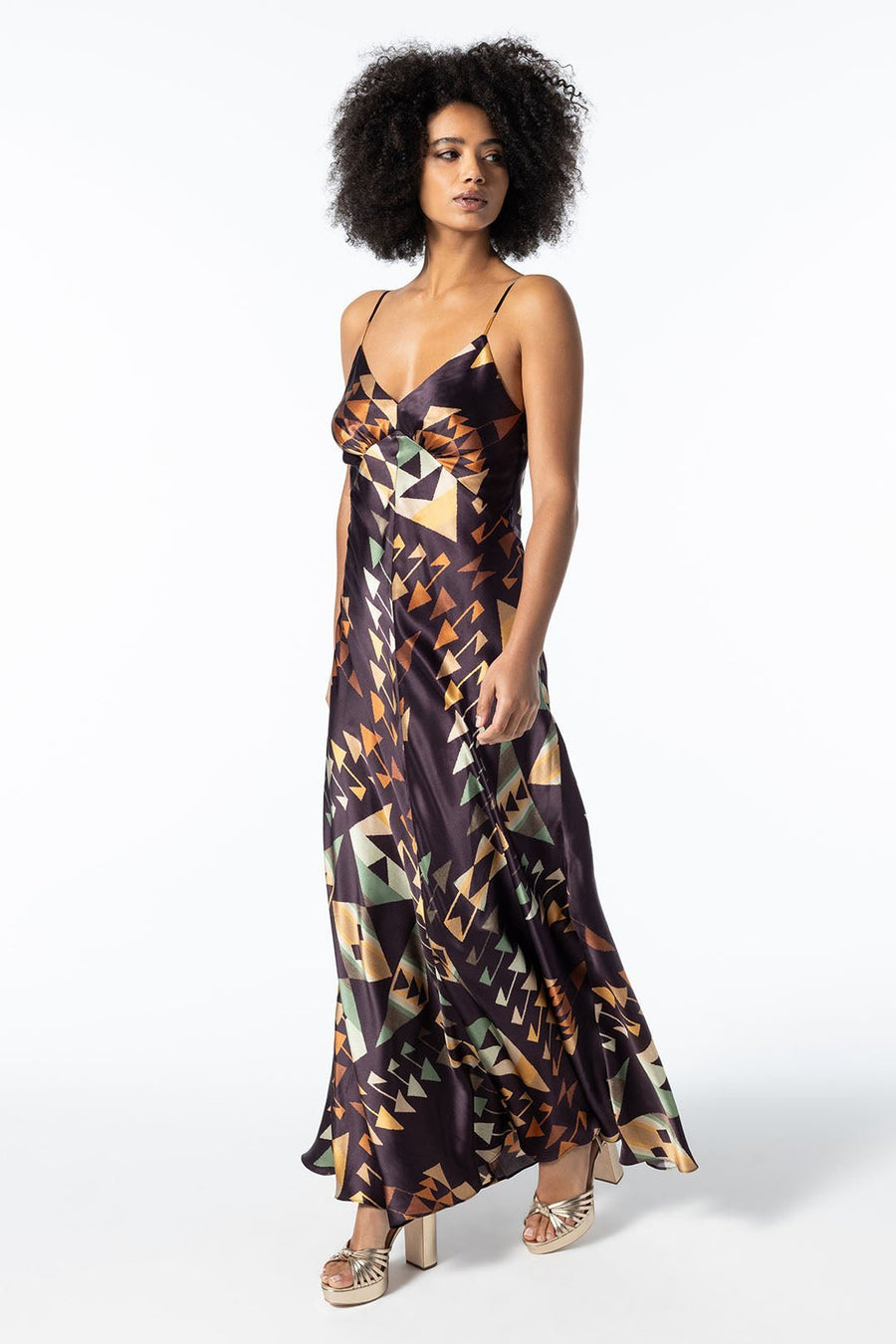 LABYRINTH BIAS MAXI DRESS SAMPLE 30580, MULTI - Burning Torch Online Boutique