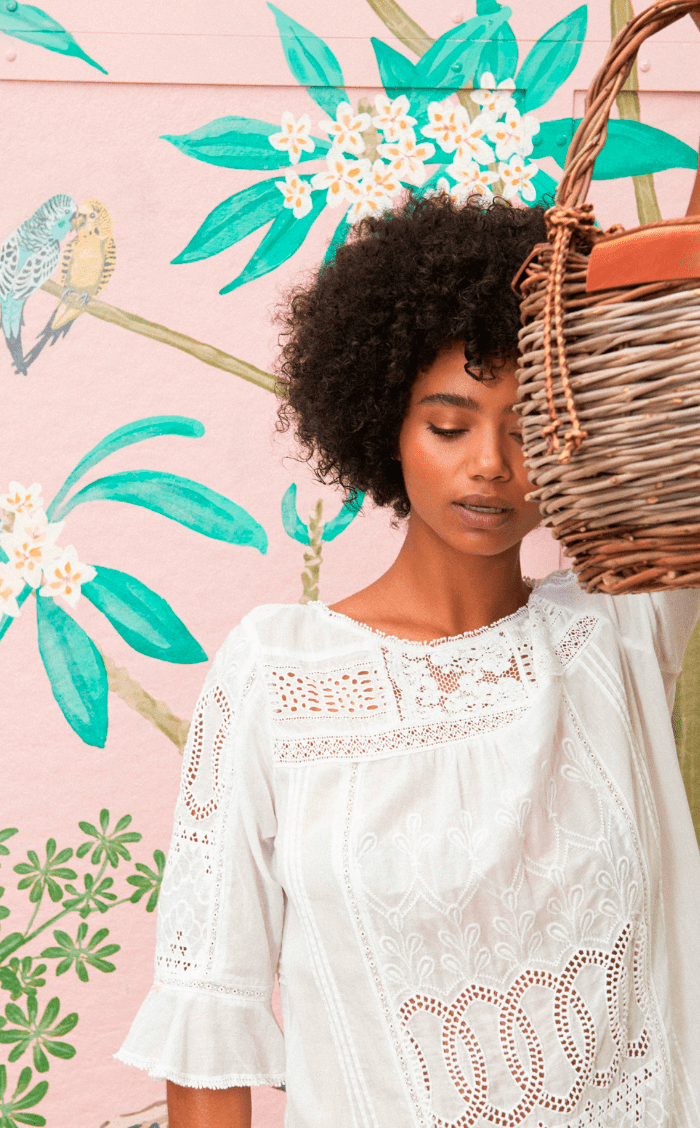 SOPHIA EYELET DRESS, LAGOON - SAMPLE - Burning Torch Online Boutique