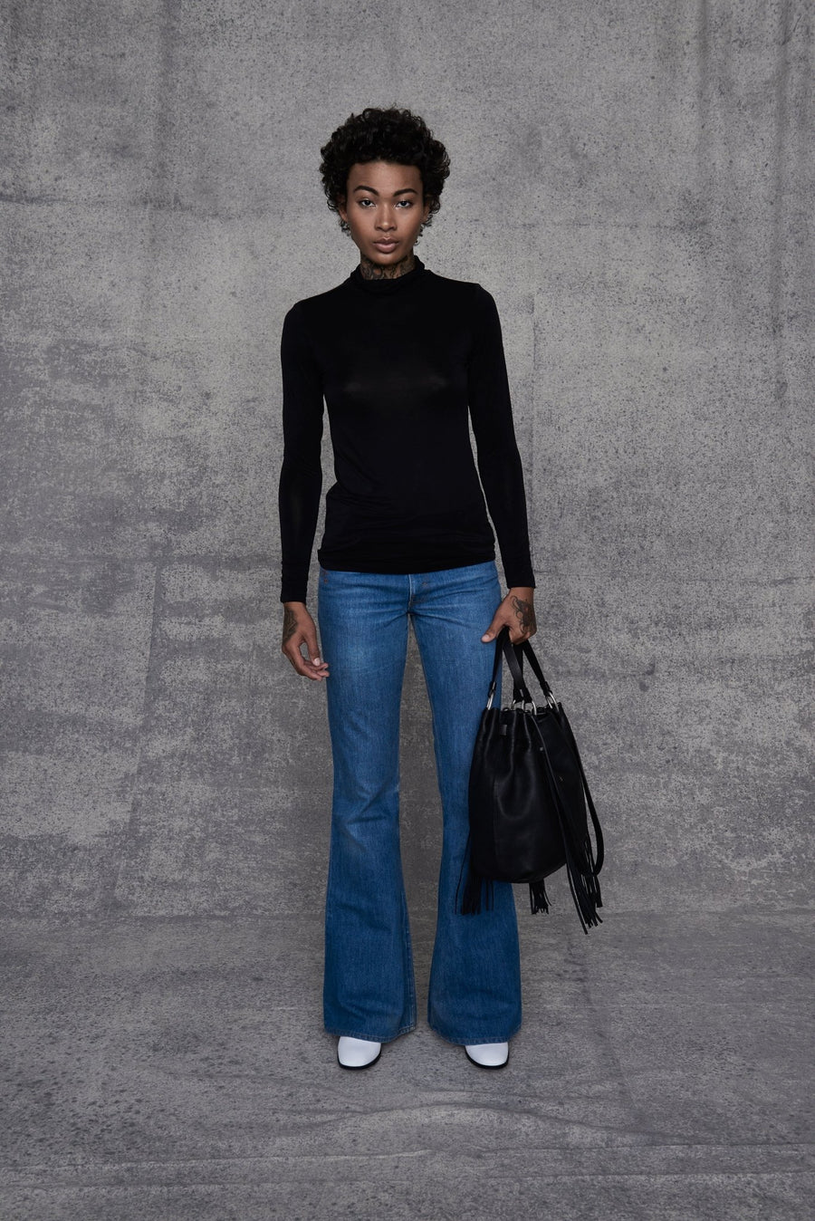 SPRUCE TURTLENECK - BLACK - SAMPLE - Burning Torch Online Boutique