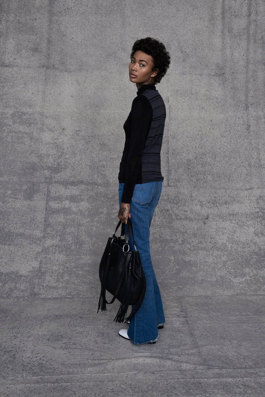 SPRUCE TURTLENECK - BLACK - SAMPLE - Burning Torch Online Boutique