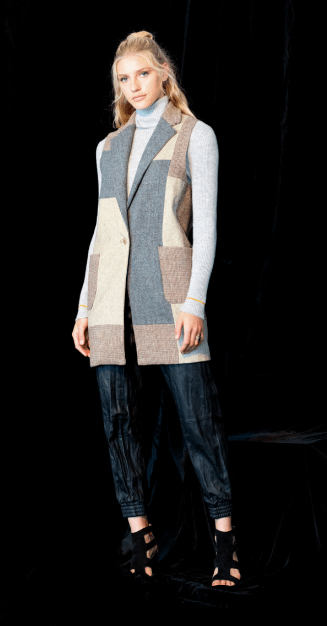 THE GRADUATE UPCYCLED TWEED VEST, MULTI - SAMPLE 21018 - Burning Torch Online Boutique