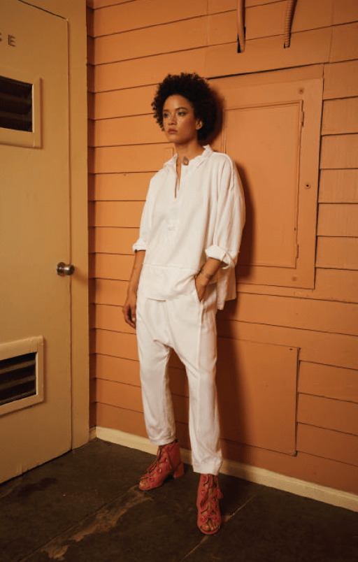 UNION PULLOVER SHIRT, WHITE SAMPLE - Burning Torch Online Boutique