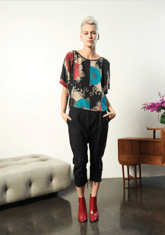 Wabi - Sabi Drop Crotch Upcycled Levi - Burning Torch Online Boutique