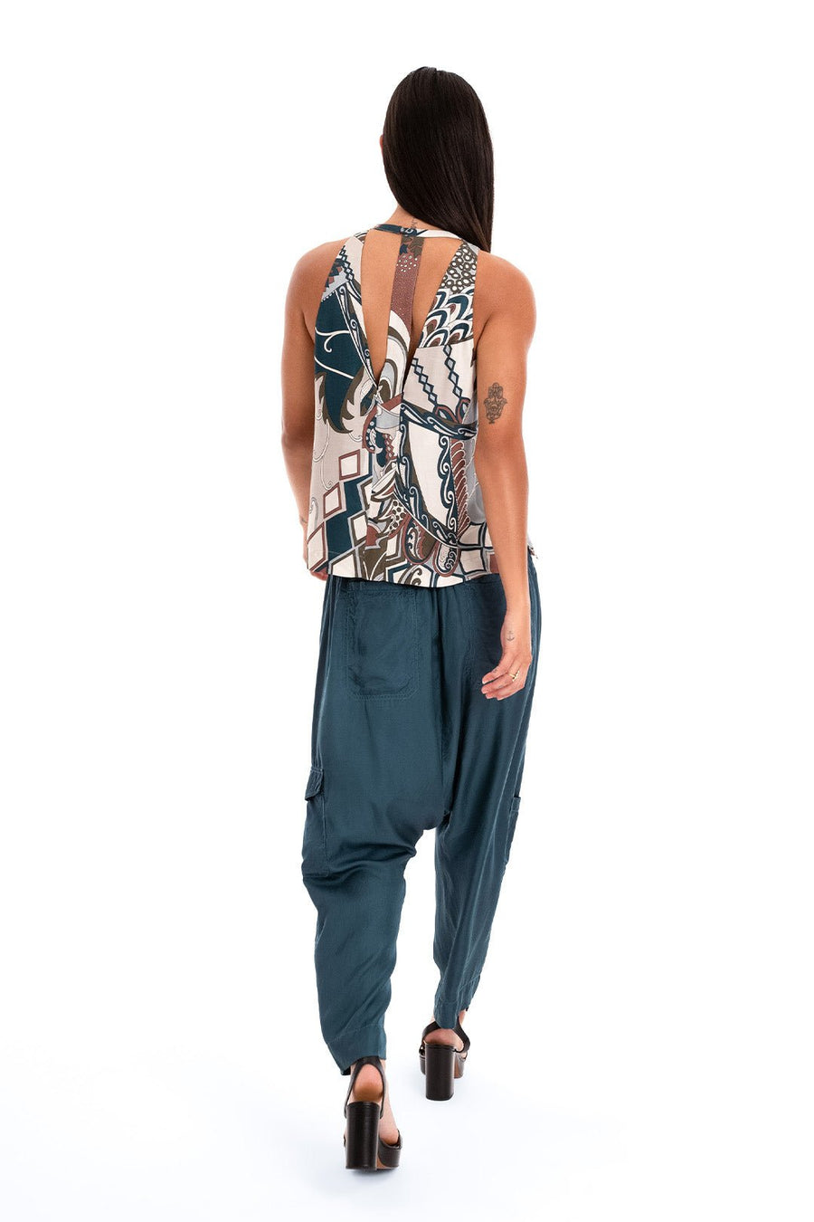 WHITNEY DROP CROTCH PANT, MARINE - Burning Torch Online Boutique