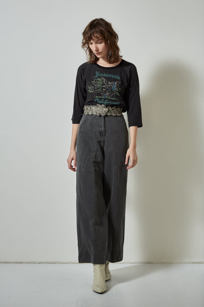 10224 Explorer Linen Blend Paper Bag Pants Iron - SAMPLE 10224 - Burning Torch Online Boutique