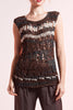 20453 HAND TIED LEATHER SWEATER - Burning Torch Online Boutique