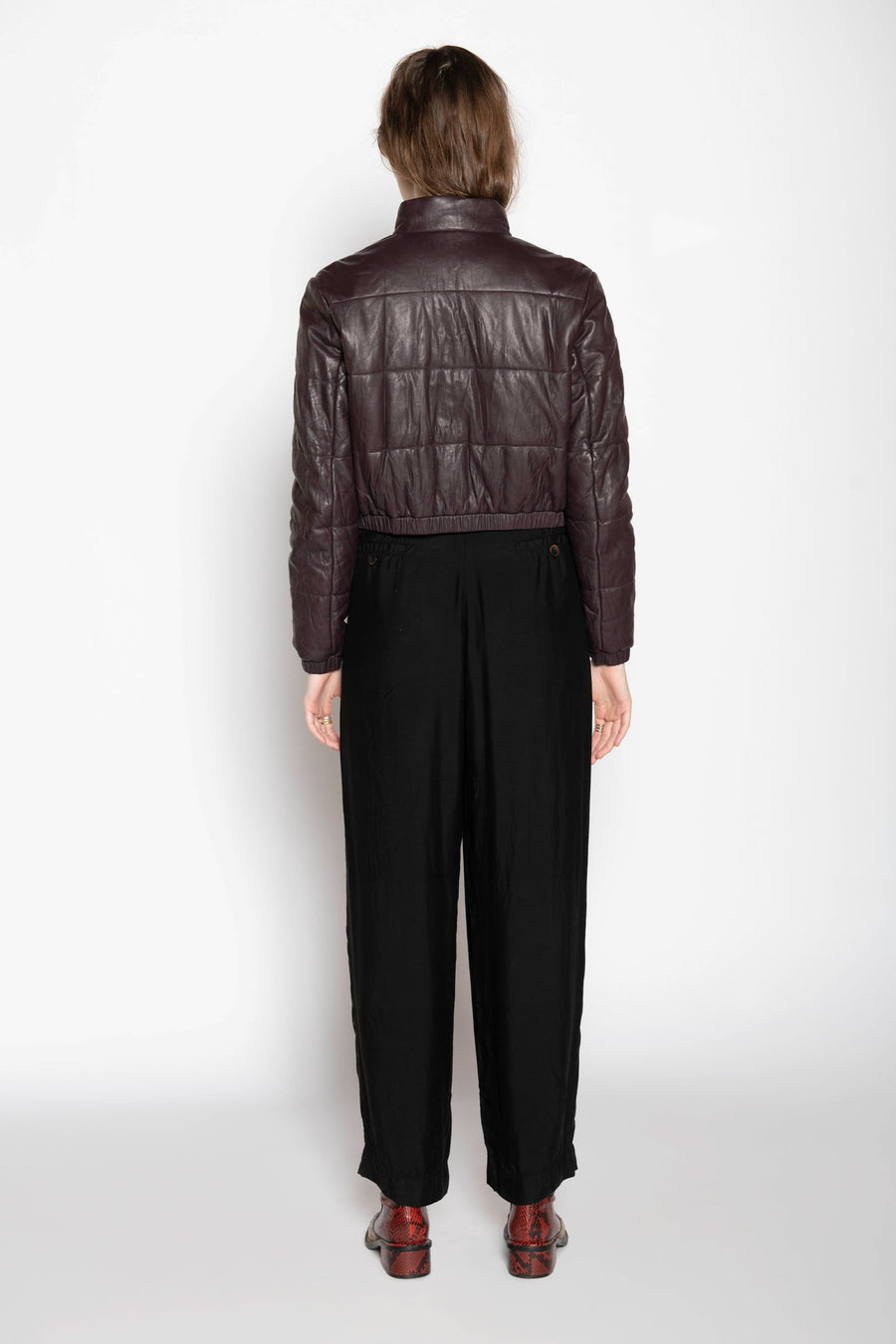 INCLINE PUFFER JACKET, PLUM Sample