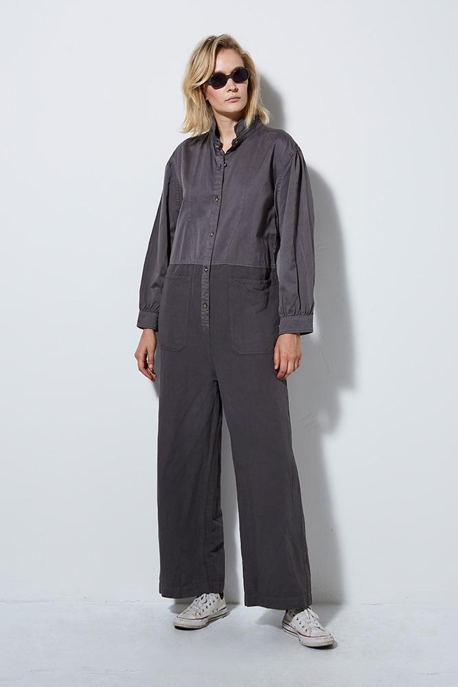 AGRAS JUMPSUIT, CEMENT - SAMPLE 10251 - Burning Torch Online Boutique