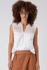 ALEXANDRIA SLEEVELESS BLOUSE, WHITE - Burning Torch Online Boutique