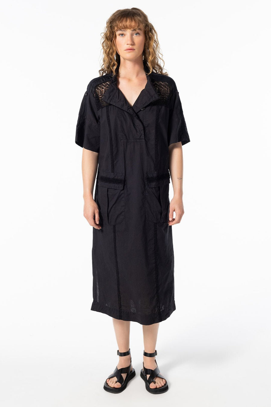 ALEXANDRIA UTILITARIAN DRESS, BLACK - Burning Torch Online Boutique