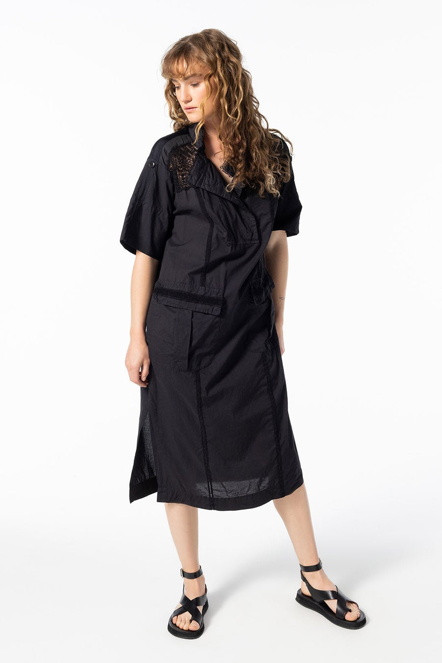 ALEXANDRIA UTILITARIAN DRESS, BLACK - Burning Torch Online Boutique