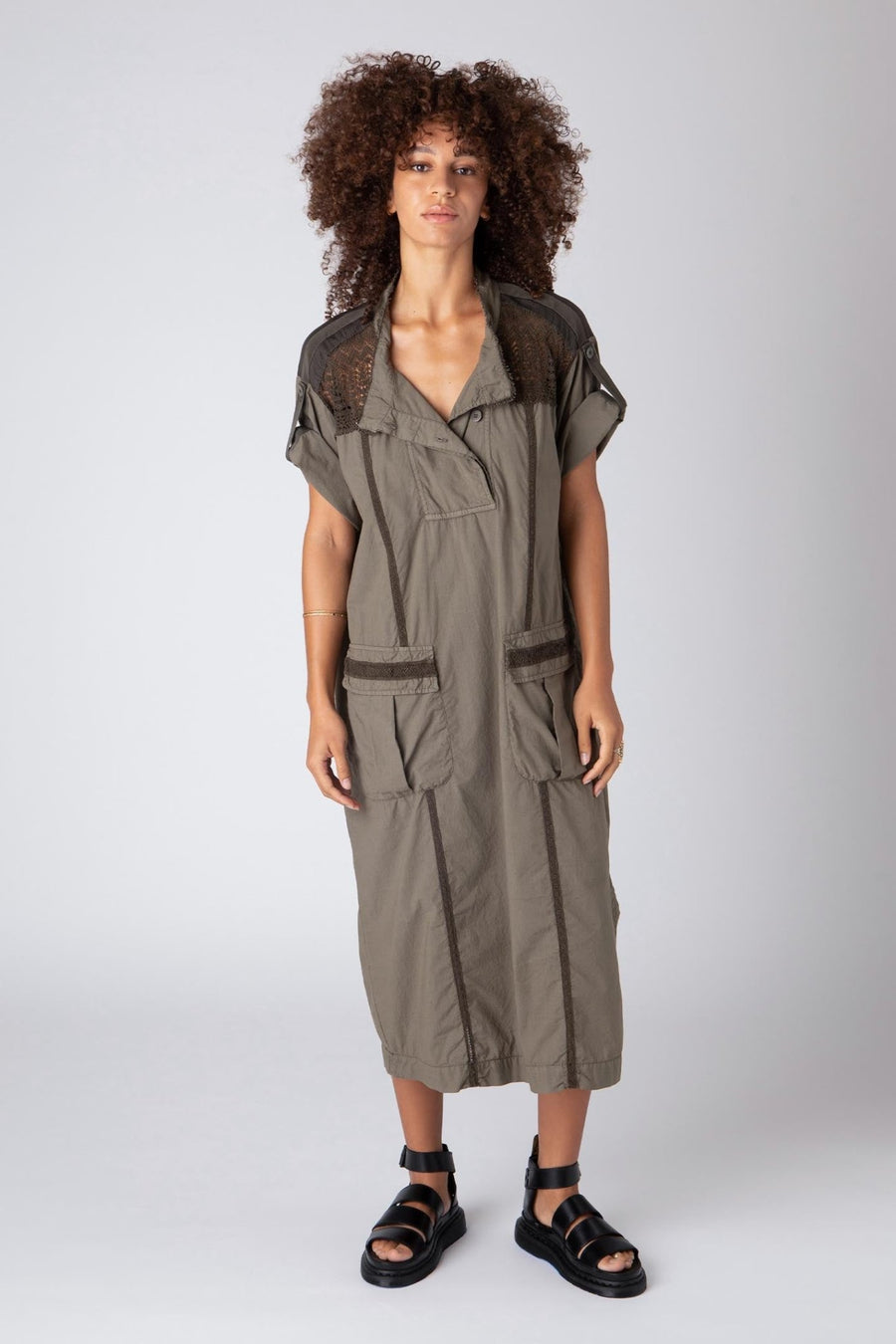 ALEXANDRIA UTILITARIAN DRESS, FATIGUE - Burning Torch Online Boutique