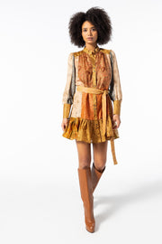 ASHBURY UPCYCLED SARI SHIRTDRESS DRESS, MULTI - Burning Torch Online Boutique