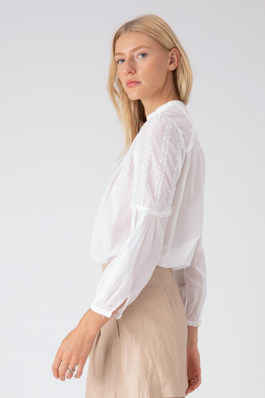 ATHENA LONG SLEEVE TOP, WHITE - Burning Torch Online Boutique