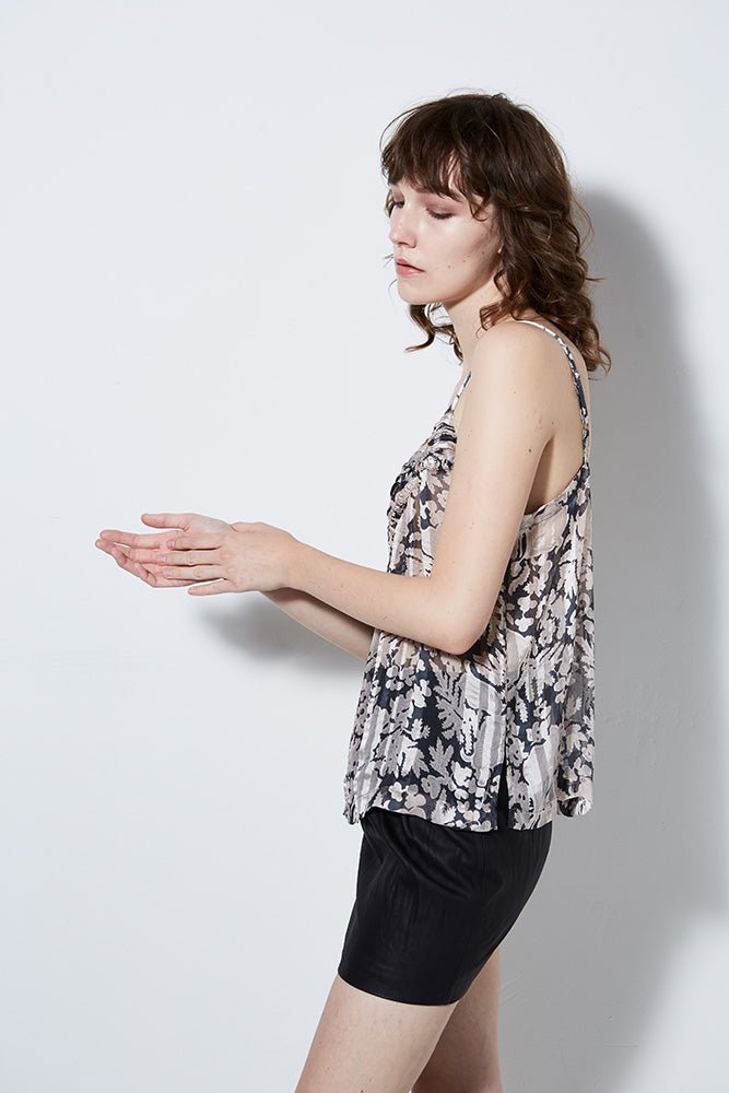 AURORA SILK PRINT CAMISOLE - SAMPLE - CLOUD - Burning Torch Online Boutique
