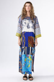 BRIDGETTE BUTTON FRONT CAFTAN, MULTI - Burning Torch Online Boutique