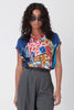 BRIDGETTE CROPPED SHORT SLEEVE TOP, MULTI - Burning Torch Online Boutique