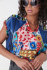 BRIDGETTE CROPPED SHORT SLEEVE TOP, MULTI - Burning Torch Online Boutique