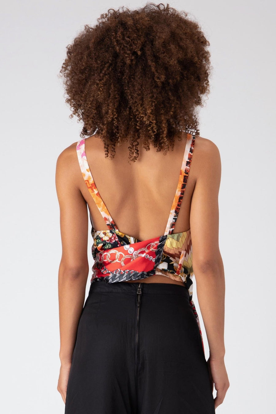 BRIDGETTE SLEEVELESS TIE TOP, MULTI - Burning Torch Online Boutique