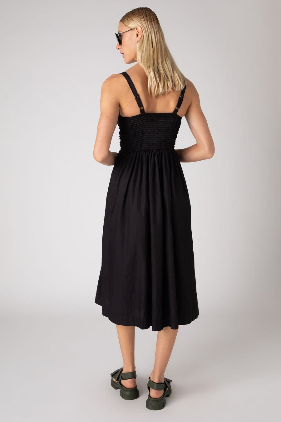 BRYCE RUCHED BODICE DRESS, BLACK - Burning Torch Online Boutique