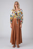 BRYCE WIDE LEG PLEATED PANT, AMBER - Burning Torch Online Boutique