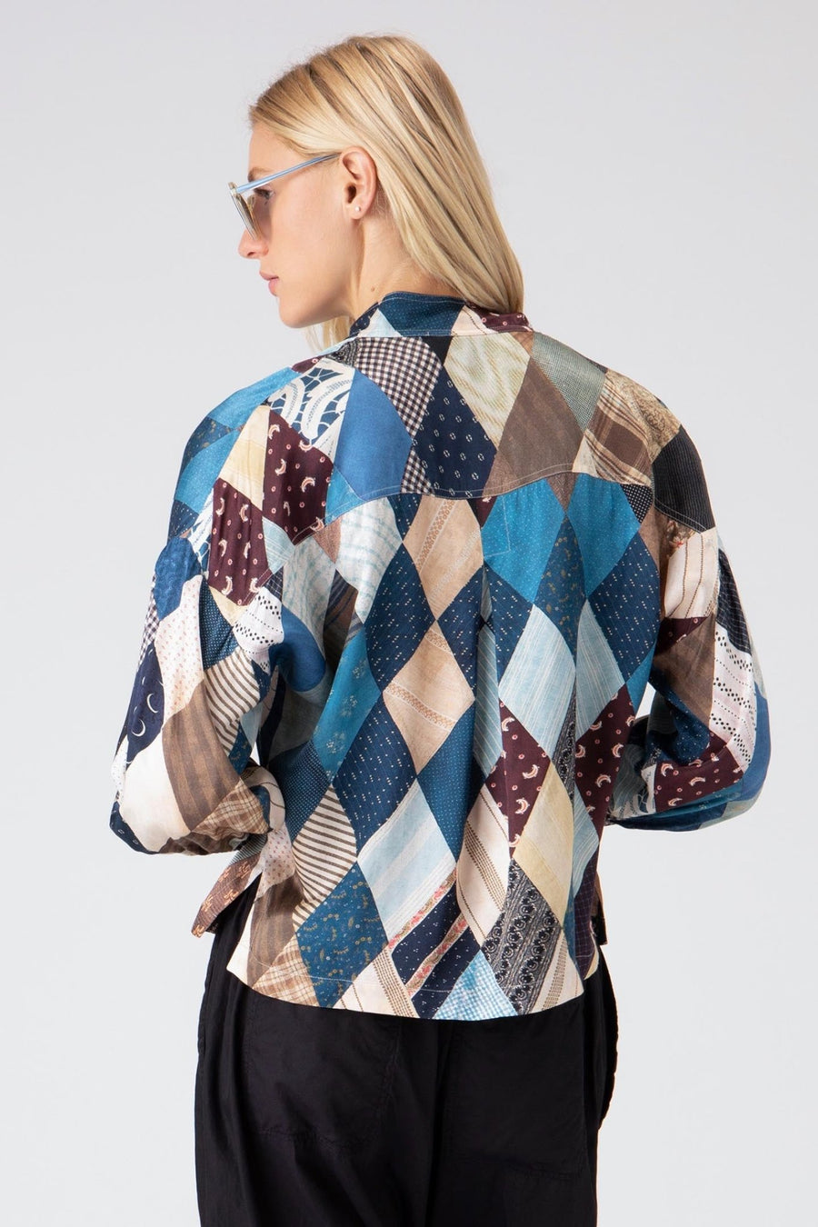 CALDER BUTTON DOWN TOP, MULTI - Burning Torch Online Boutique