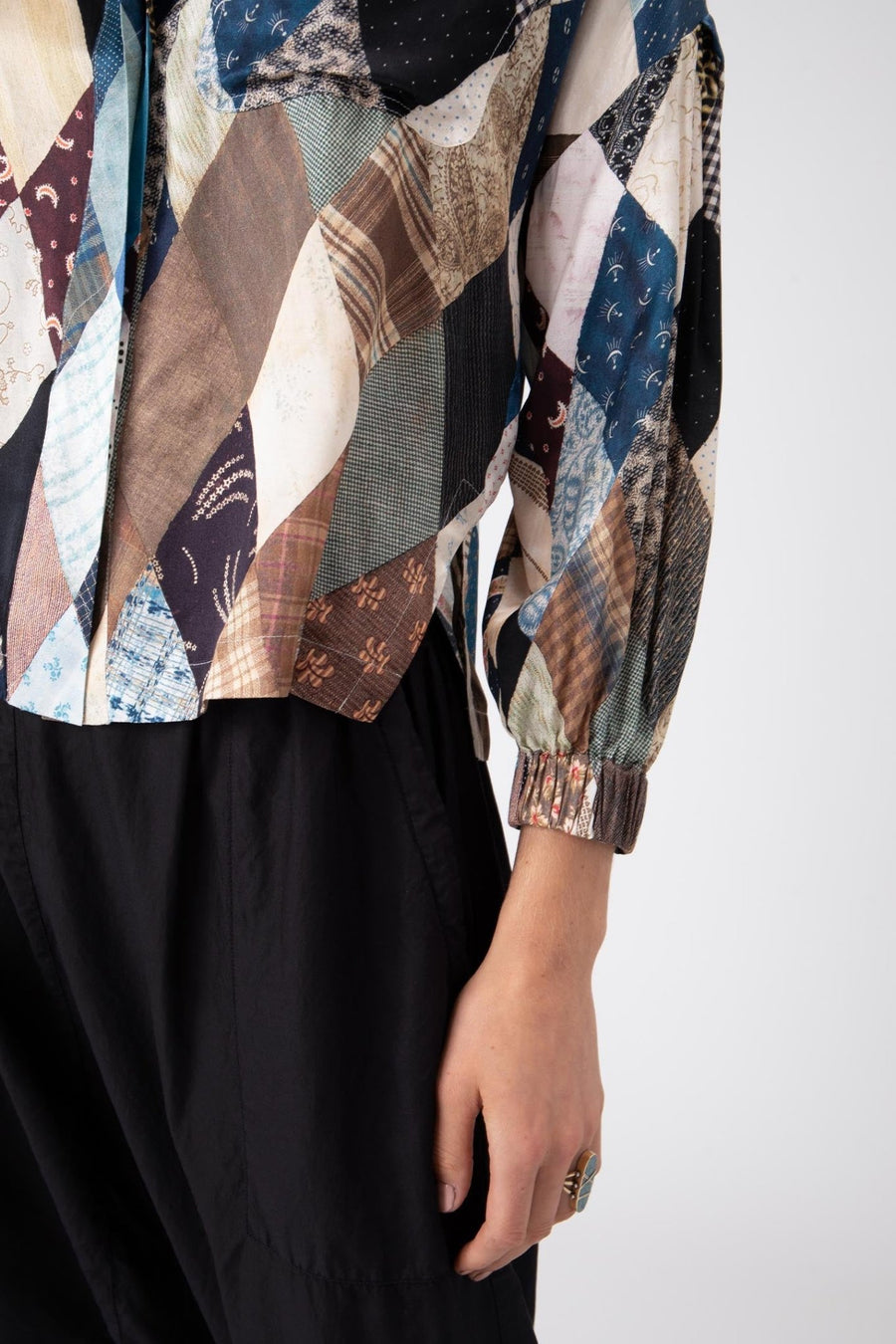 CALDER BUTTON DOWN TOP, MULTI - Burning Torch Online Boutique