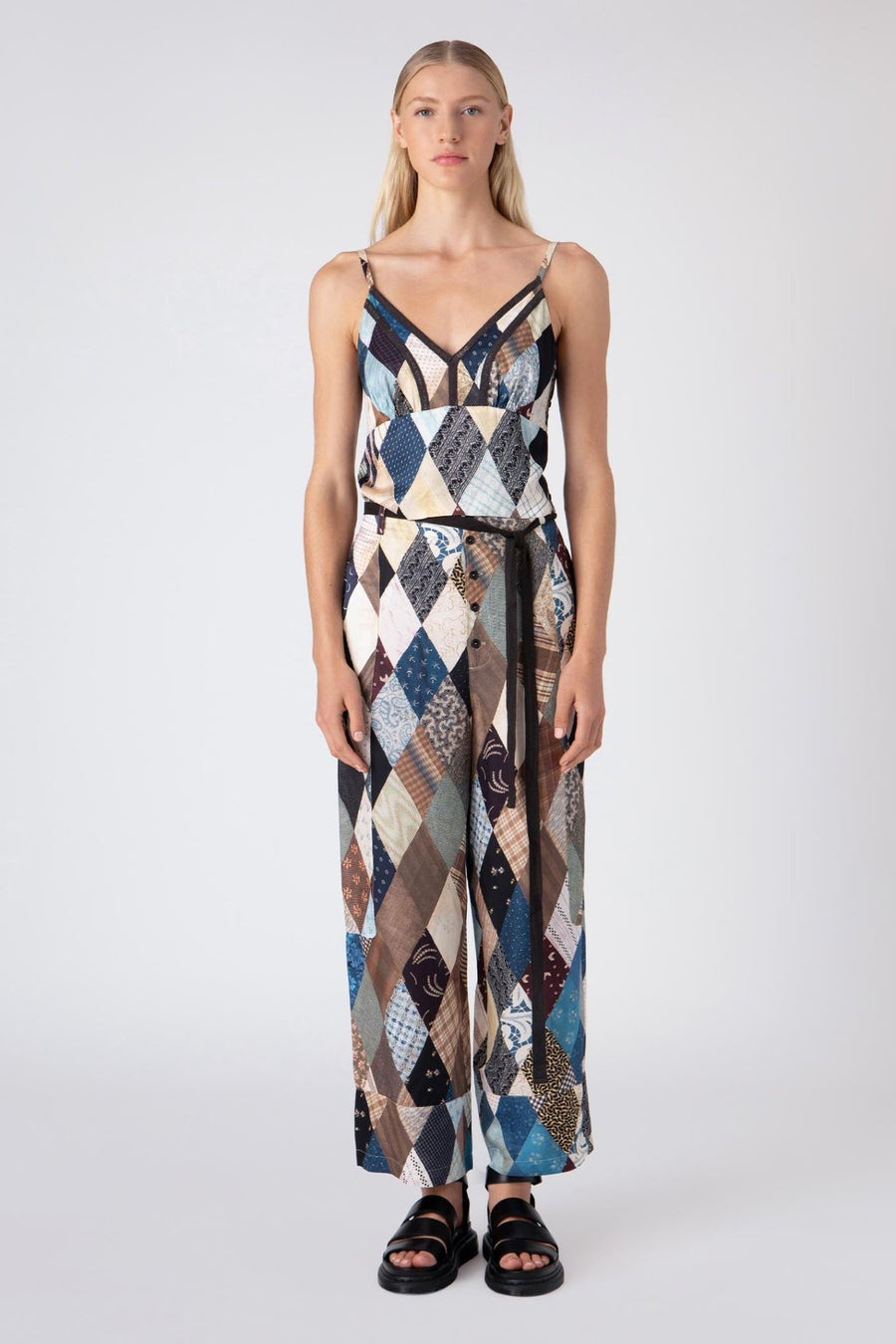 CALDER WIDE LEG TROUSER, MULTI - Burning Torch Online Boutique