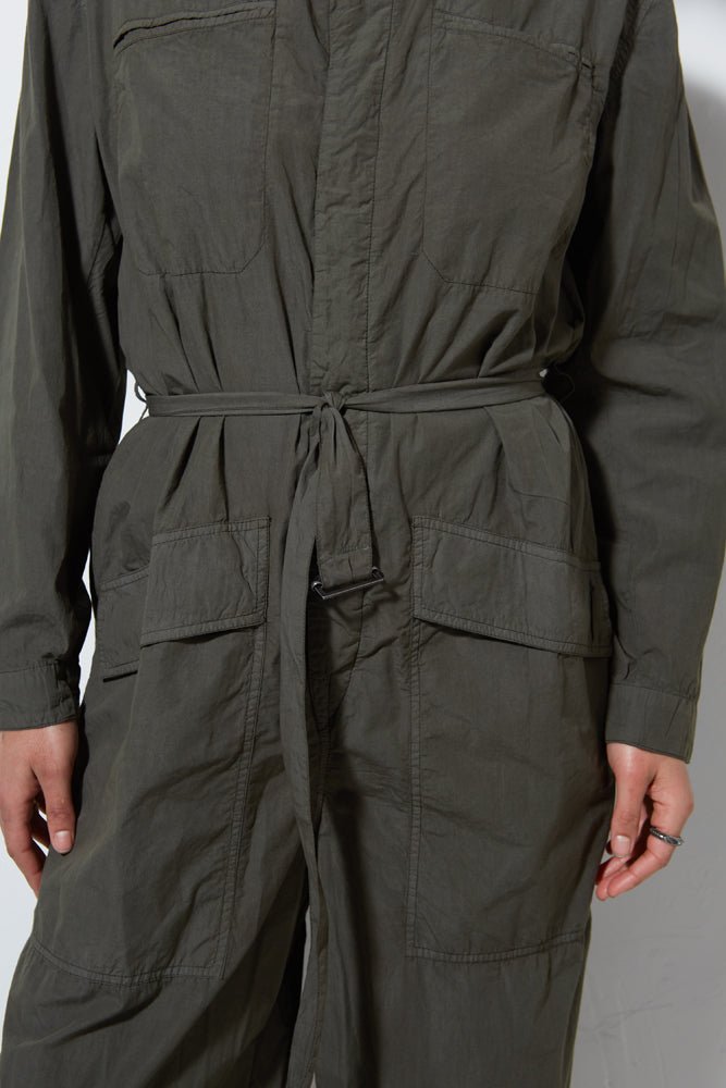 CAPSULE LONG SLEEVE JUMPSUIT, ARMY - Burning Torch Online Boutique