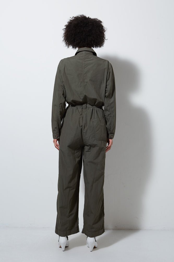 CAPSULE LONG SLEEVE JUMPSUIT, ARMY - Burning Torch Online Boutique