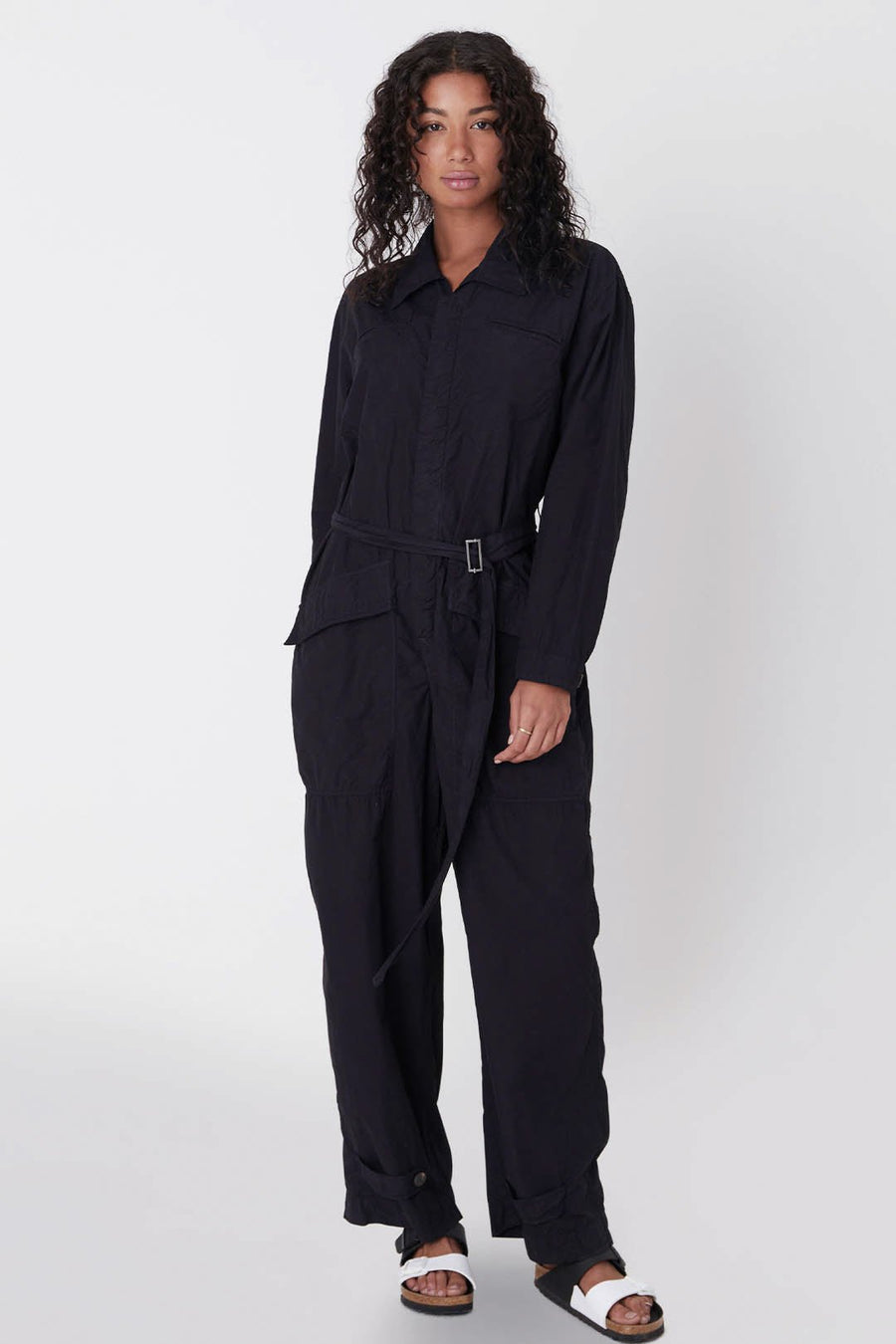 CAPSULE LONG SLEEVE JUMPSUIT, VINTAGE BLACK - Burning Torch Online Boutique